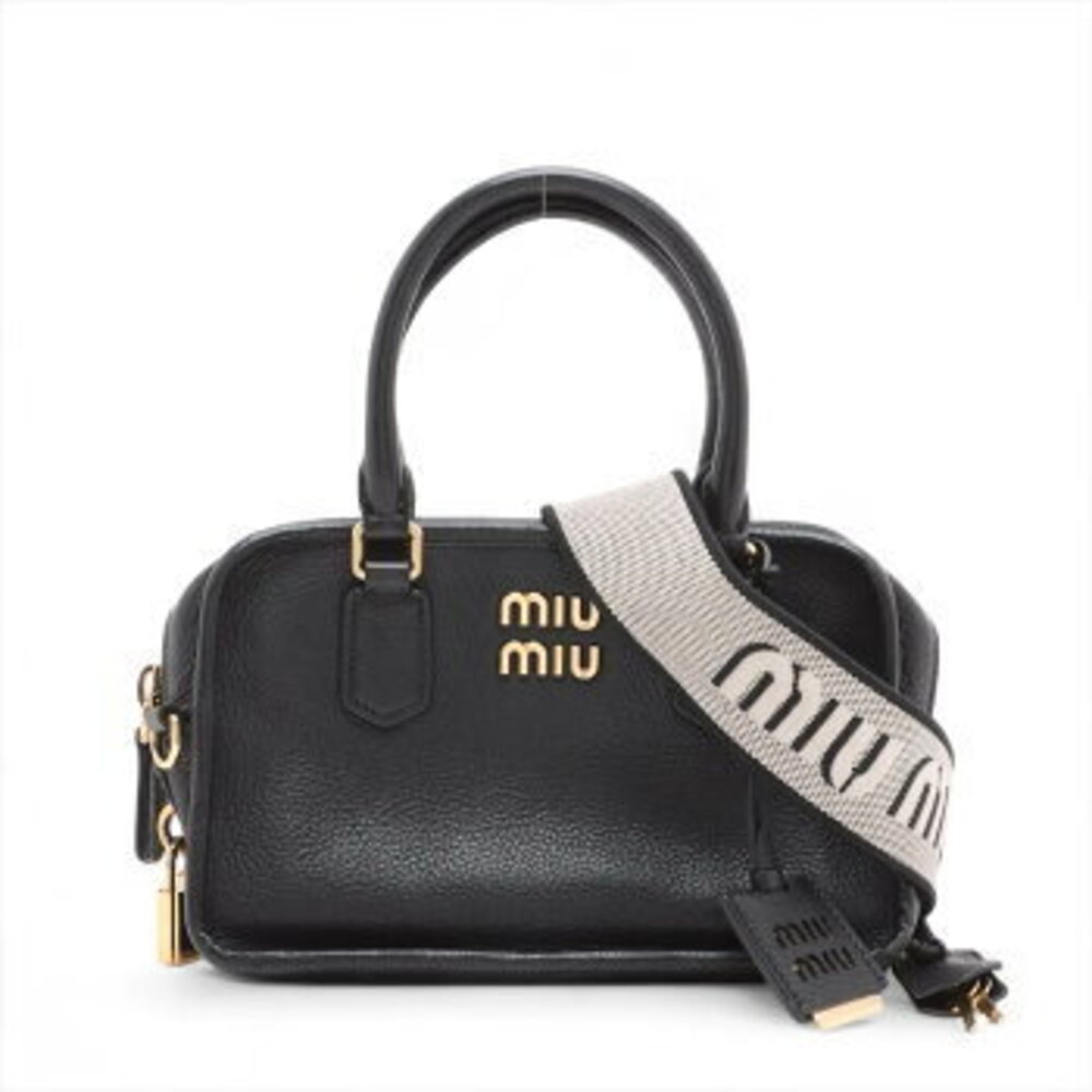 Miu Miu Arcadi leather handbag crossbody tote shoulder bag black M